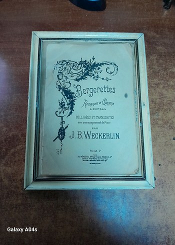 Beden J.B. Weckerlin'in Sergerettes Romançeleri