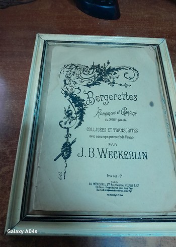 J.B. Weckerlin'in Sergerettes Romançeleri