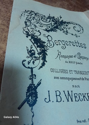 Beden Renk J.B. Weckerlin'in Sergerettes Romançeleri