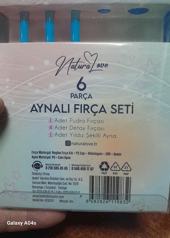 Mavi Aynalı 6 Parça Makyaj Fırça Seti - Görsel 7