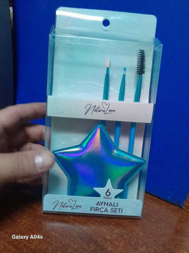 Mavi Aynalı 6 Parça Makyaj Fırça Seti - Görsel 5