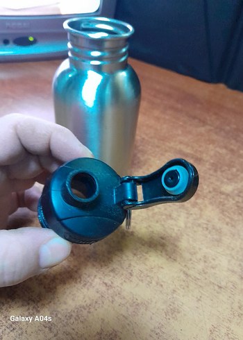 Gri Çocuk Termos Şişesi..paslanmaz kondisyon u düzgün - Görsel 11