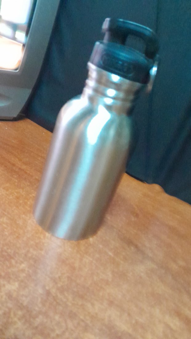 Gri Çocuk Termos Şişesi..paslanmaz kondisyon u düzgün - Görsel 3