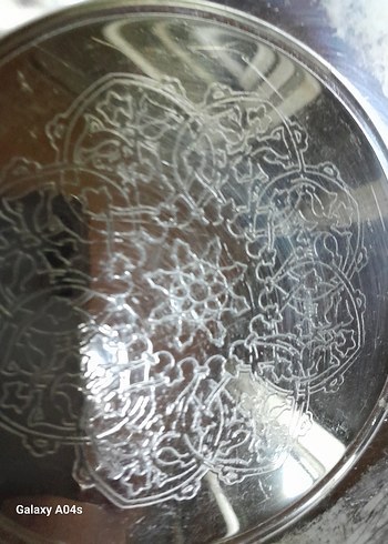 Yeşil Parlak Yaprak Şekilli Tabak.cam. ve.  metal.  Sanatı - Görsel 7