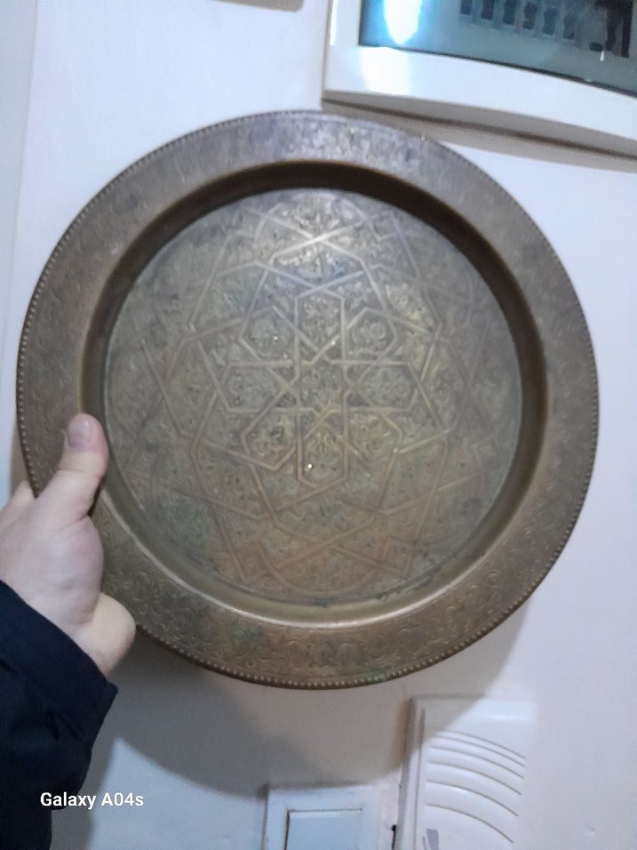 wintage pirinç kalem işi Ağır bir ürün görseli güzel - Görsel 4