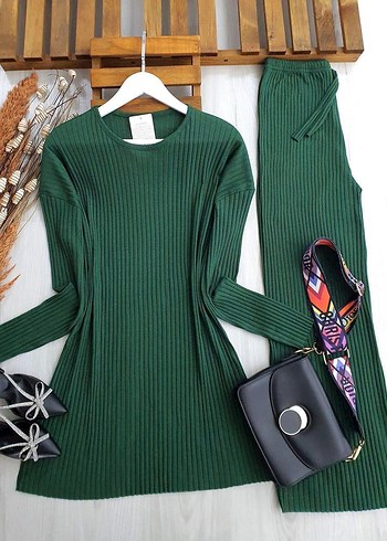 Gri Kadın Triko Uzun Elbise - Görsel 2