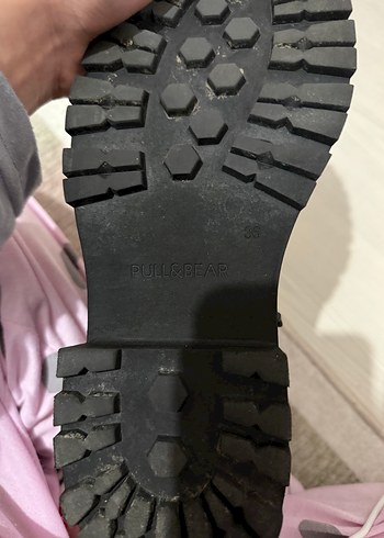 36 Beden Pull & Bear Siyah Bağcıklı Platform Bot