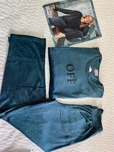 xxl Beden Kadife pijama takımı