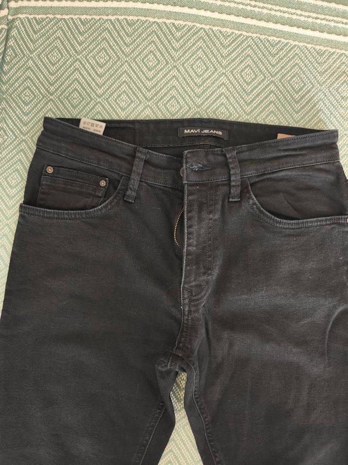 Mavi Siyah erkek Jean - Görsel 3