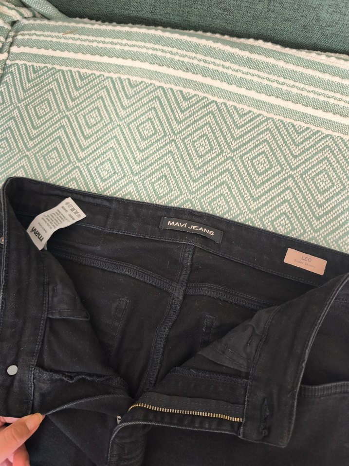 Mavi Siyah erkek Jean - Görsel 4