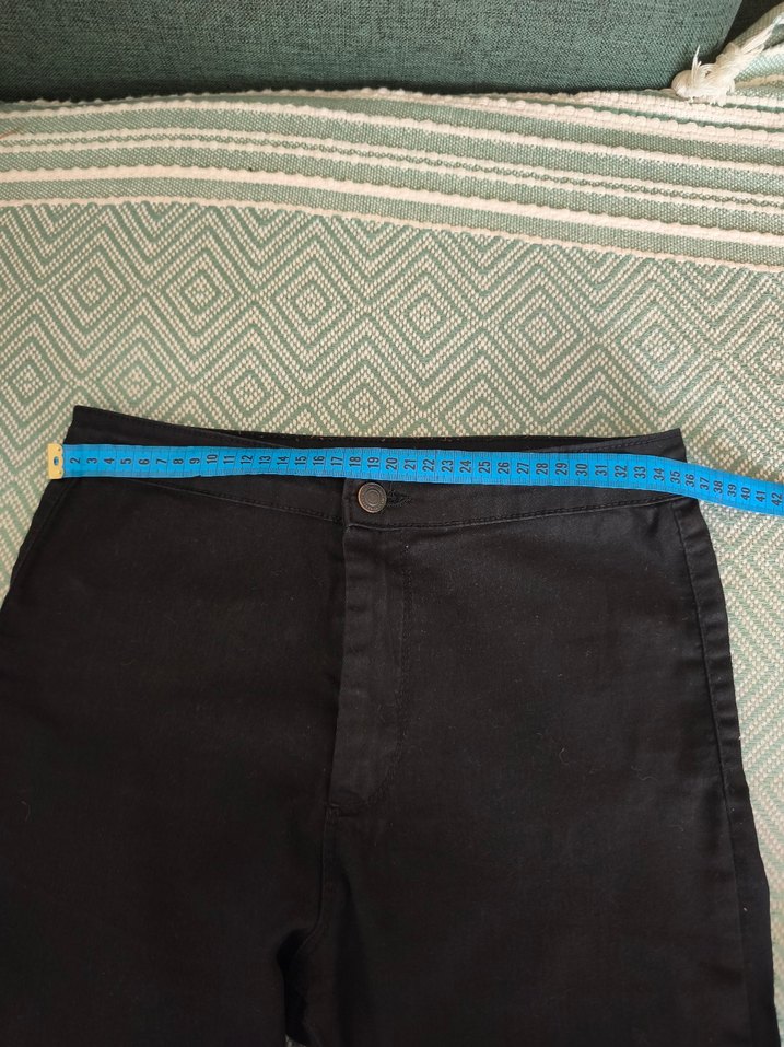 Kadın Siyah Elastik Kumaş Pantolon - Görsel 3