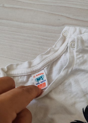 24-36 Ay Beden beyaz Renk Beyaz Pamuklu Erkek Çocuk Tişört