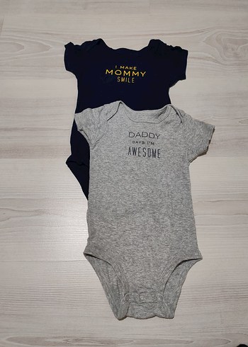 Baskılı Kısa Kollu Bebek Çıtçıtlı 2 Body - Görsel 2