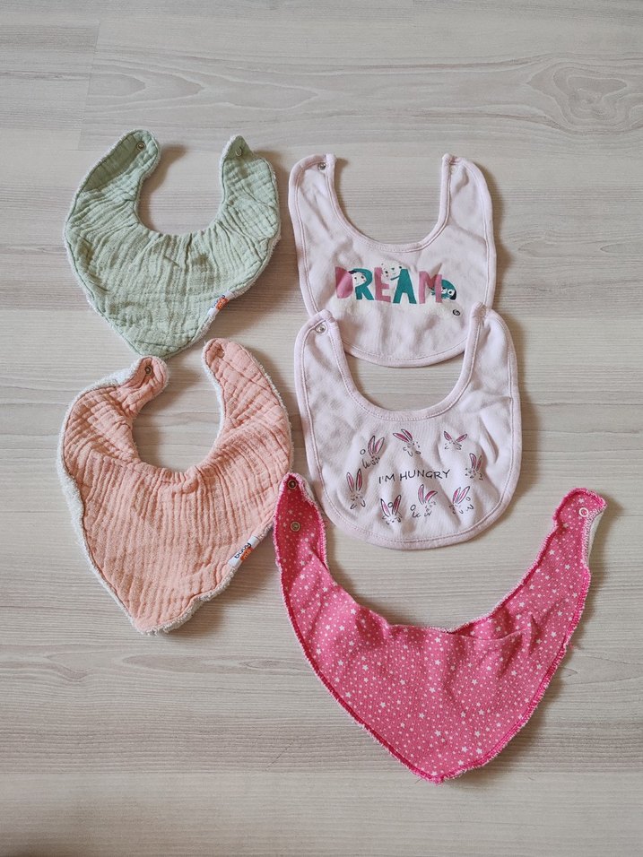 Nakışlı Pembe Bebek Önlüğü Seti - Görsel 2