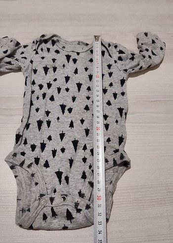 Gri Pamuklu Uzun Kollu Bebek Body - Görsel 3