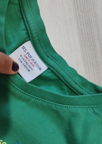 9 Yaş Beden yeşil Renk Erkek Çocuk Yeşil Baskılı Kısa Kollu Tişört