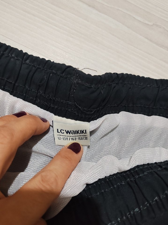 Siyah Erkek Mayo Şort Rahat Kesim - Görsel 4