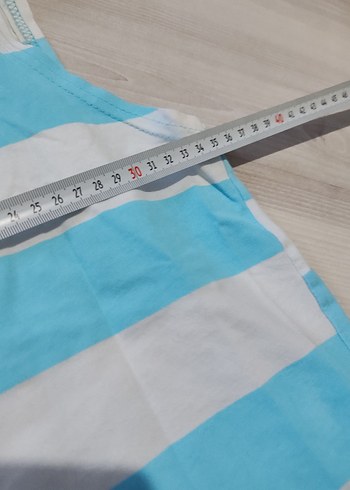 Mavi Beyaz Çizgili Çocuk Atlet - Görsel 5