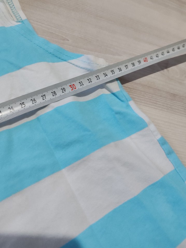 Mavi Beyaz Çizgili Çocuk Atlet - Görsel 5