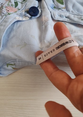 48 Beden mavi Renk Mavi Çiçek Desenli TUNİK 48 BEDEN
