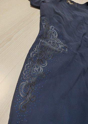 48 BEDEN LACİVERT ABIYE - Görsel 4