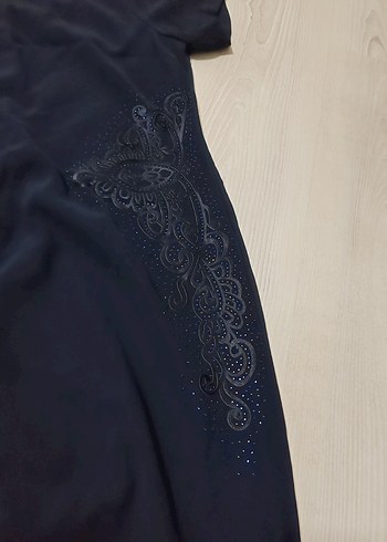 48 BEDEN LACİVERT ABIYE - Görsel 5