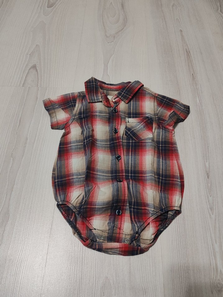 Erkek Bebek Kısa Kollu Kareli Gömlek - Görsel 2