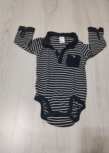 Zebra Desenli Uzun Kollu Bebek Body - Görsel 3