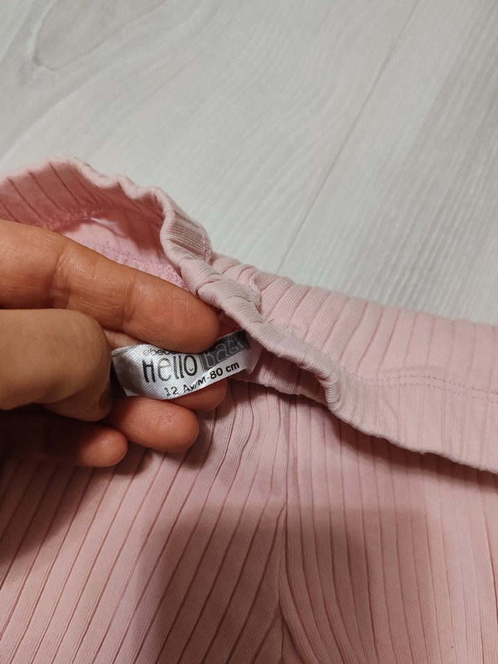 Pembe Piliseli Kız Çocuk Tayt - Görsel 3