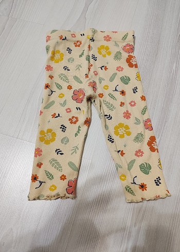 Çiçek Desenli Kız Çocuk Tayt - Görsel 3