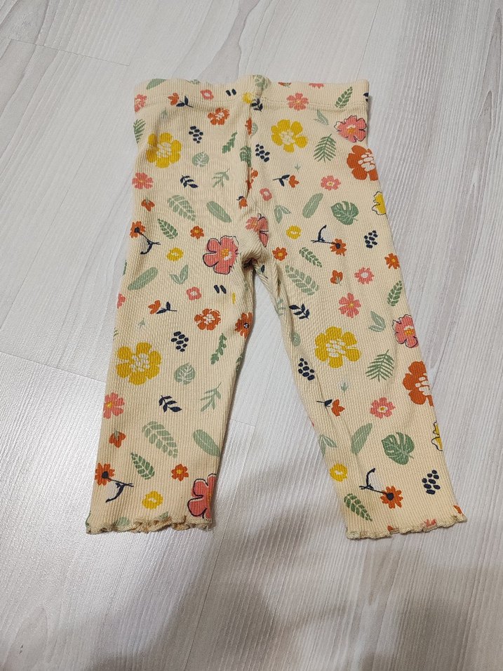 Çiçek Desenli Kız Çocuk Tayt - Görsel 3
