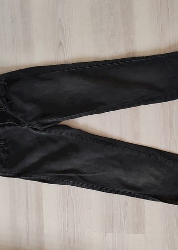 Siyah Dar Kesim Midi Kadın Kot Pantolon - Görsel 2