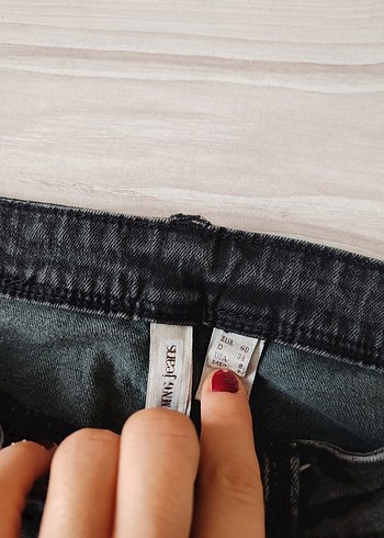 Siyah Dar Kesim Midi Kadın Kot Pantolon - Görsel 4