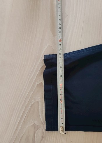 Erkek Lacivert Düğmeli Denim Pantolon - Görsel 7