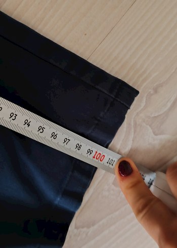 Erkek Lacivert Düğmeli Denim Pantolon - Görsel 5