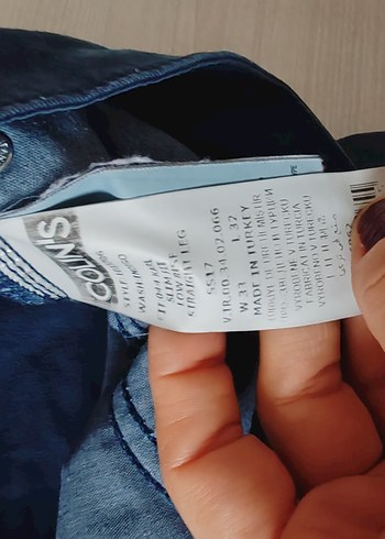 Erkek Lacivert Düğmeli Denim Pantolon - Görsel 4