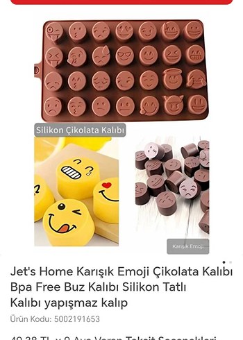 Silikon EMOJİ CIKOLATA buz kahve kalıbı - Görsel 6