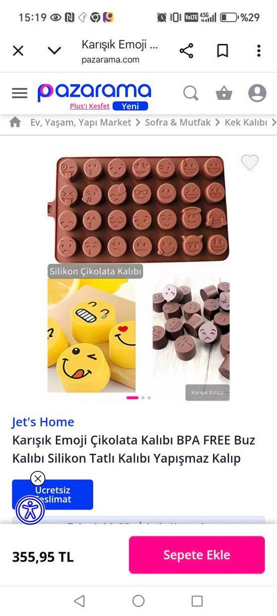 Silikon EMOJİ CIKOLATA buz kahve kalıbı - Görsel 5