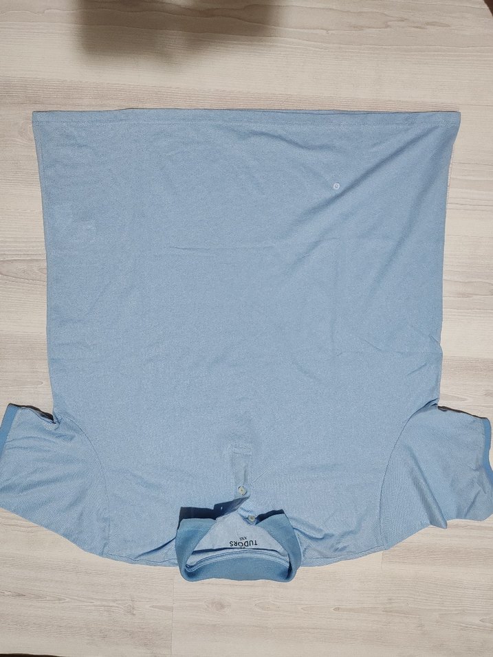 Mavi Klasik Polo Yaka Erkek Tişört - Görsel 5