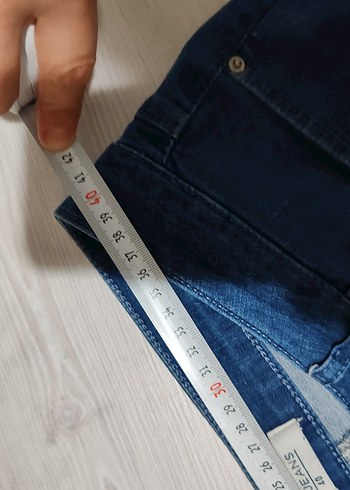 Erkek Lacivert Midi Bol Kesim Denim Pantolon - Görsel 6