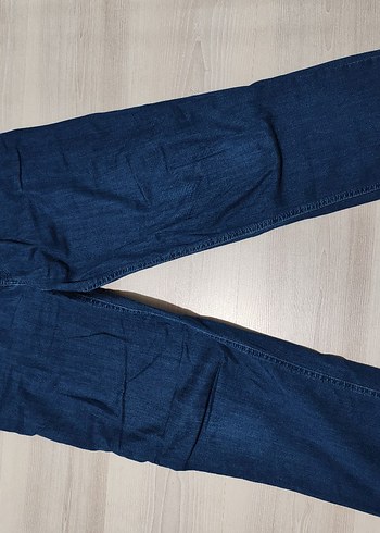 Erkek Lacivert Midi Bol Kesim Denim Pantolon - Görsel 2