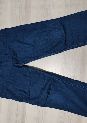 Erkek Lacivert Midi Bol Kesim Denim Pantolon - Görsel 3