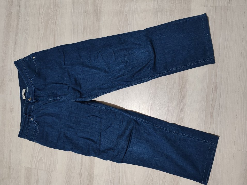 Erkek Lacivert Midi Bol Kesim Denim Pantolon - Görsel 2