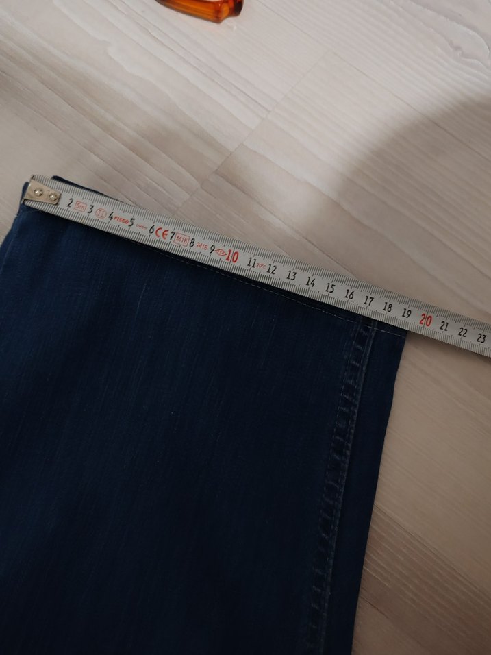 Erkek Lacivert Midi Bol Kesim Denim Pantolon - Görsel 5