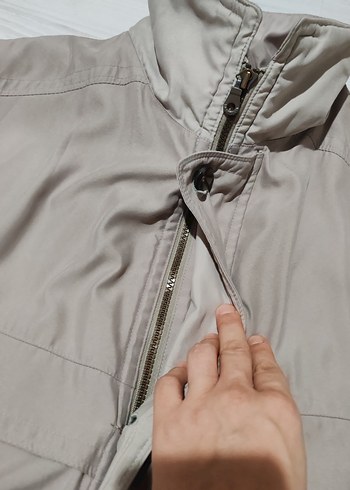 Bej Düğmeli Erkek MONT - Görsel 5