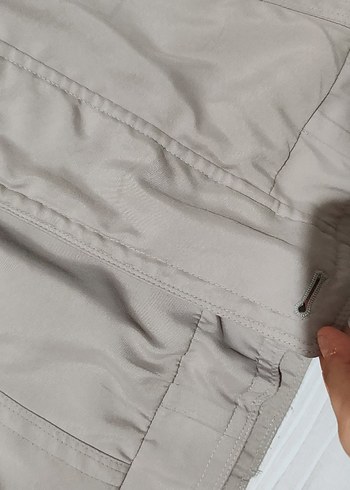 Bej Düğmeli Erkek MONT - Görsel 4