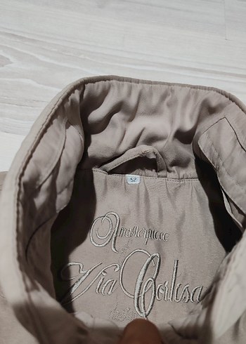 Bej Düğmeli Erkek MONT - Görsel 7