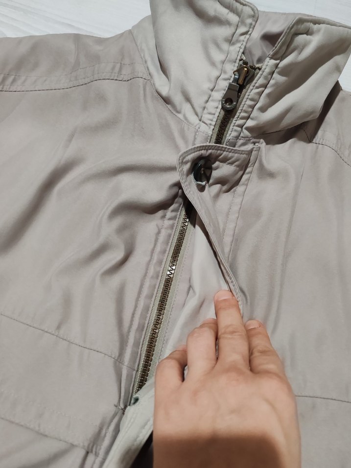 Bej Düğmeli Erkek MONT - Görsel 5