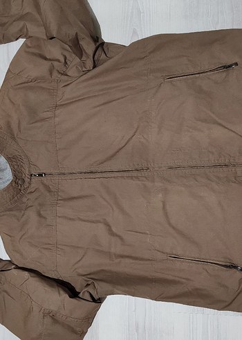 Bej Fermuarlı Rahat Kesim Erkek MEVSİMLİK MONT - Görsel 8