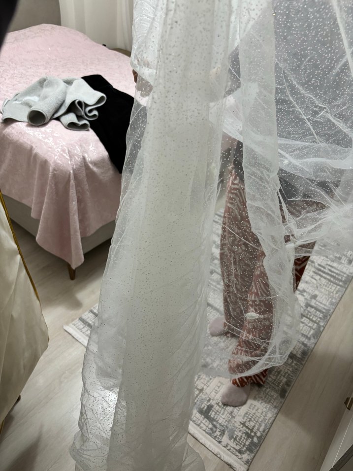 Beyaz A Kesim Gotik Gelinlik - Görsel 3